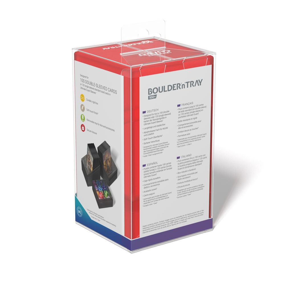 Ultimate Guard Boulder'n'Tray 100+ - Ruby DS Modellismo Ultimate Guard Boulder'n'Tray 100+ Ruby