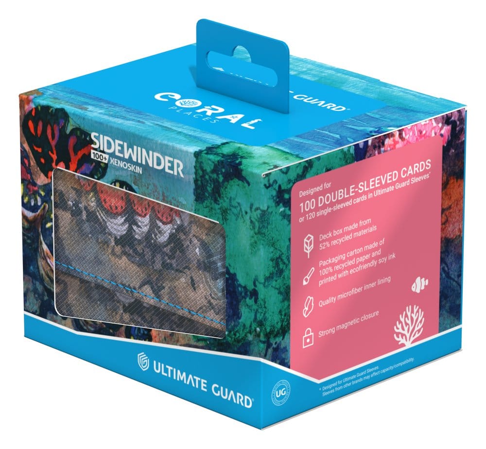 Ultimate Guard Sidewinder 100+ Xenoskin "Coral Places" - Seablue Hush DS Modellismo Ultimate Guard Sidewinder 100+ Xenoskin