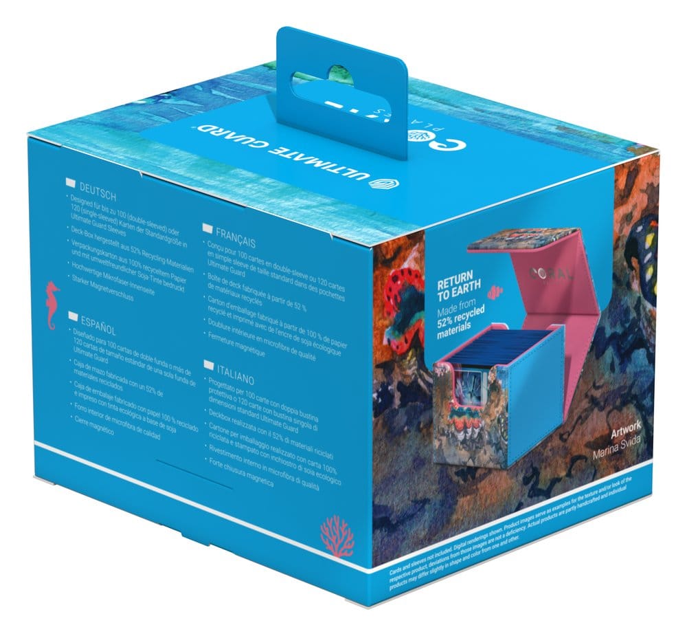 Ultimate Guard Sidewinder 100+ Xenoskin "Coral Places" - Seablue Hush DS Modellismo Ultimate Guard Sidewinder 100+ Xenoskin