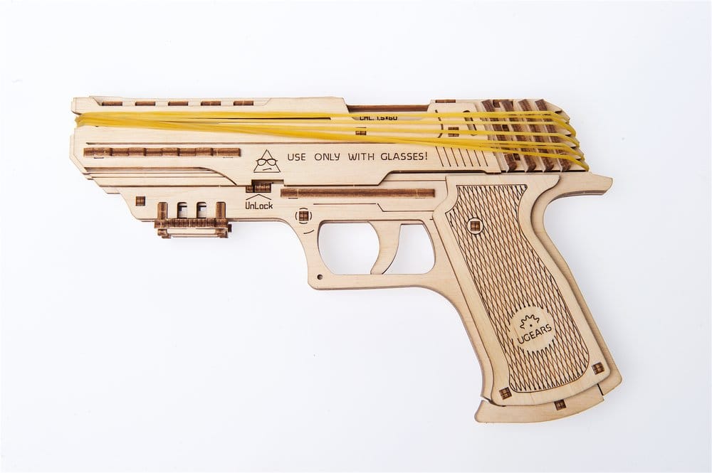 Puzzle Ugears 3D in legno Wolf-01 Handgun DS Modellismo Puzzle Ugears 3D in legno Wolf-01 Handgun
