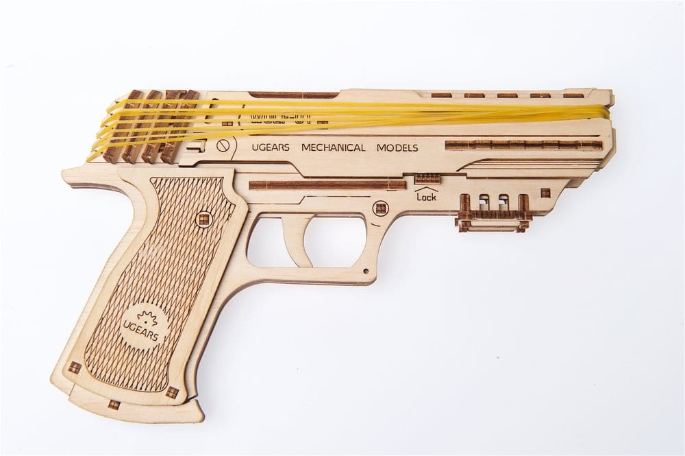 Puzzle Ugears 3D in legno Wolf-01 Handgun DS Modellismo Puzzle Ugears 3D in legno Wolf-01 Handgun