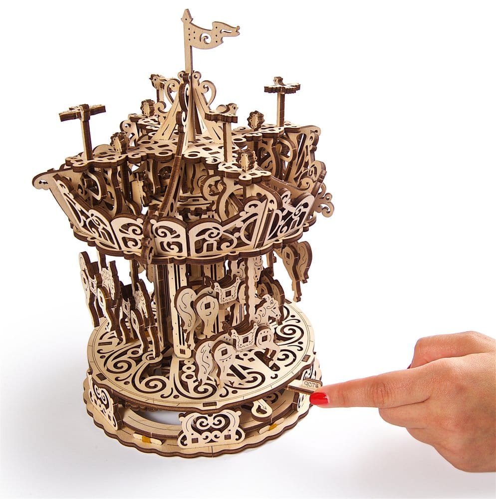 Puzzle Ugears 3D in legno Carousel DS Modellismo Puzzle Ugears 3D in legno Carousel