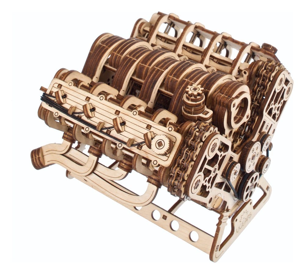 Puzzle Ugears 3D in legno V8 Engine DS Modellismo Puzzle Ugears 3D in legno V8 Engine
