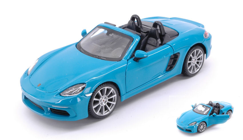 Porsche 718 Boxster Cabriolet Bluegreen 1:24 DS Modellismo Porsche 718 Boxster Cabriolet scala 1:24