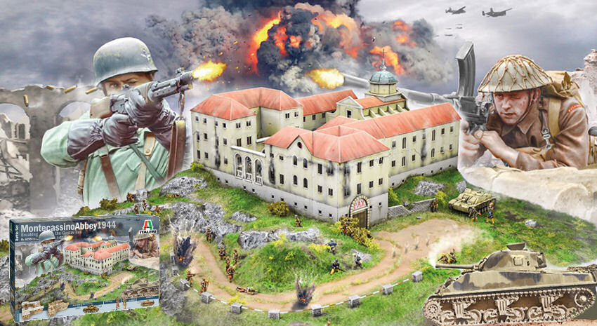Montecassino 1944 Gustav Line Battle Kit 1:72 DS Modellismo Montecassino 1944 Gustav Line scala 1:72