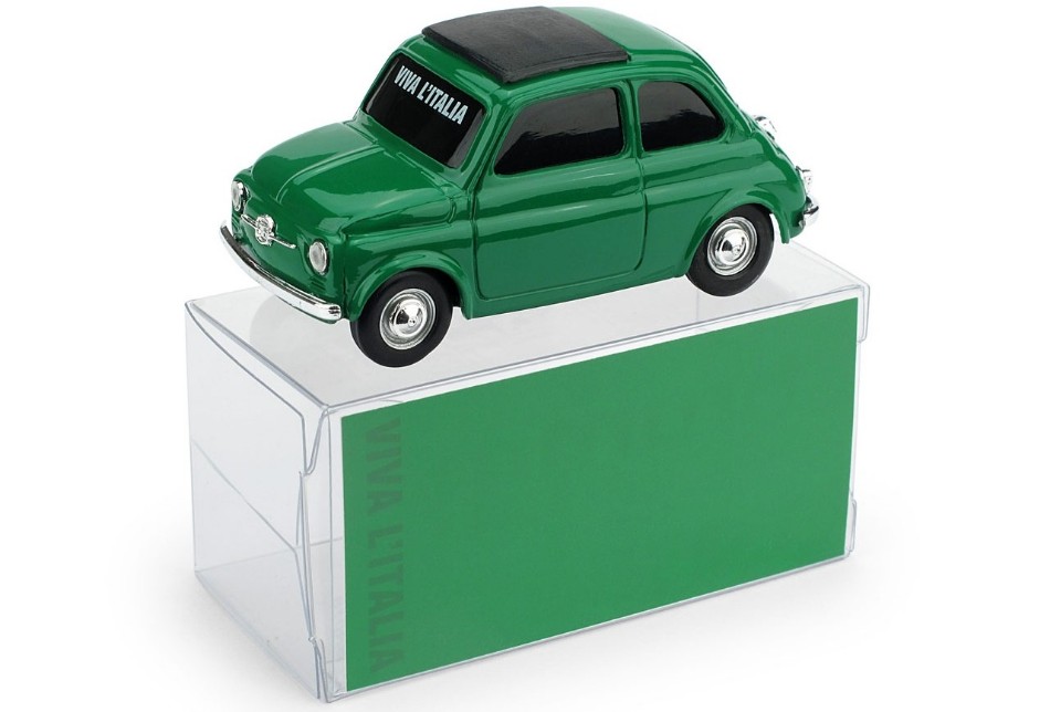 Fiat 500 Verde Bandiera Italiana 1:43 DS Modellismo Fiat 500 Verde Bandiera Italiana scala 1:43