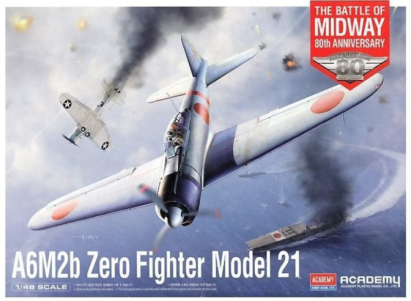 Mitsubishi A6M2B Zero Fighter Model 21 the Battle of Midway Kit 1:48 DS Modellismo Mitsubishi A6M2B Zero Fighter scala 1:48