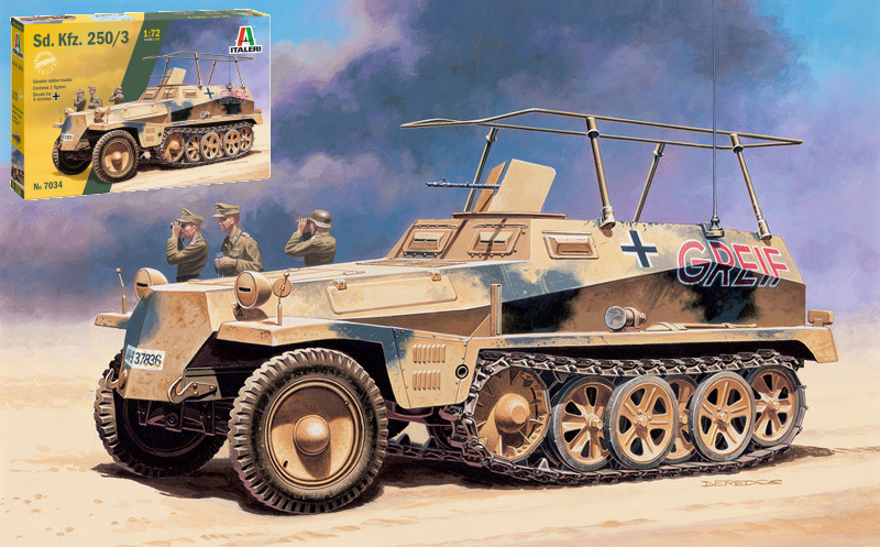 SD KFZ 250/3 Kit 1:72 DS Modellismo Sd Kfz 250/3 Kit scala 1:72 Italeri