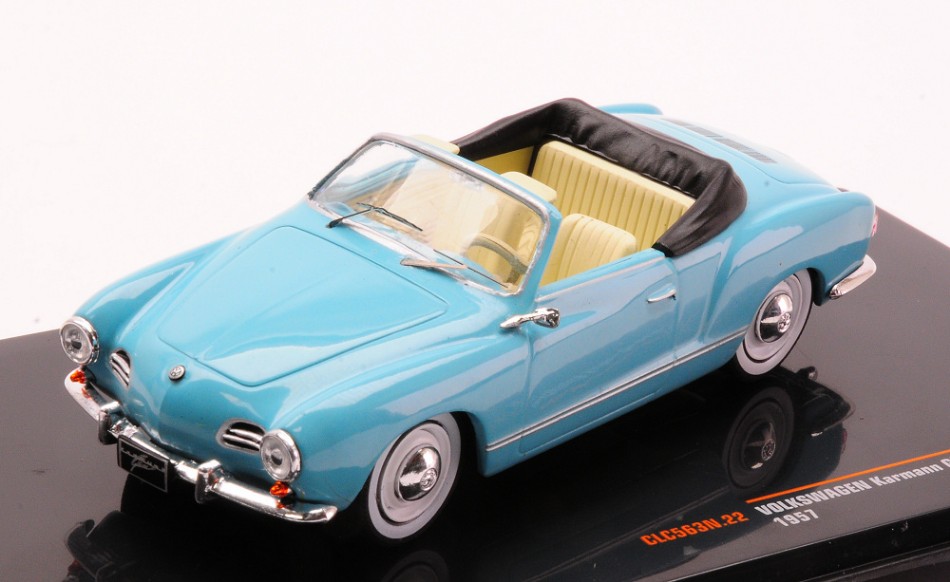 VW Karmann Ghia 1955 Light Blue 1:43 DS Modellismo VW Karmann Ghia 1955 Light Blue scala 1:43
