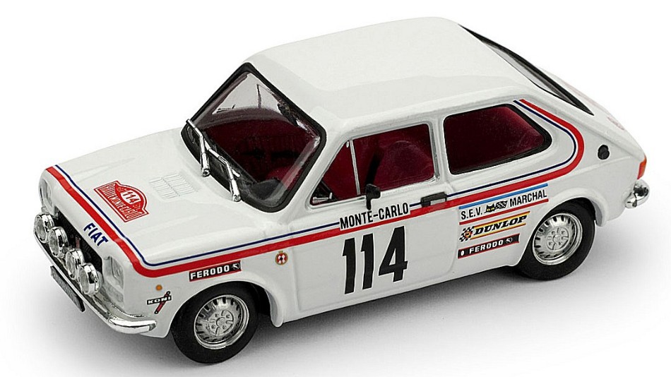 Fiat 127 N.114 Abandon Rally Monte Carlo 1973 Dongues-Saulies 1:43 DS Modellismo Fiat 127 Abandon Rally Monte scala 1:43