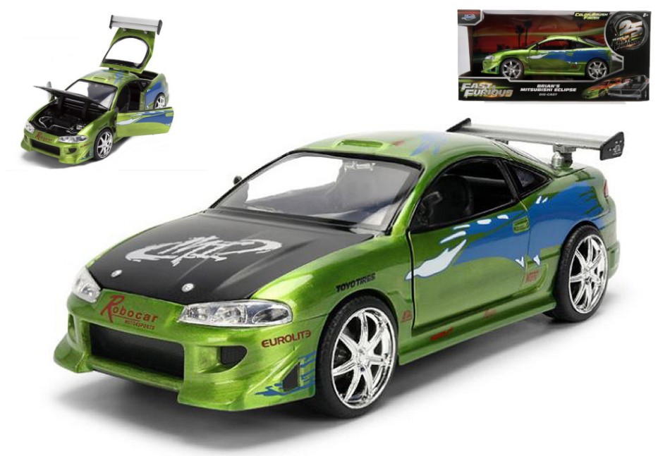 Mitsubishi Fast & Furious Green 1:24 DS Modellismo Mitsubishi Fast & Furious Green scala 1:24