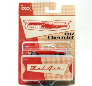 Chevrolet Bel Air 1957 Red/White scala 1:64