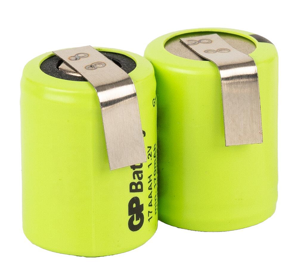 Coppia di batterie 2,4 V, 170 mAh, separate Scala H0 DS Modellismo Coppia di batterie 2,4 V, 170 mAh, scala H0