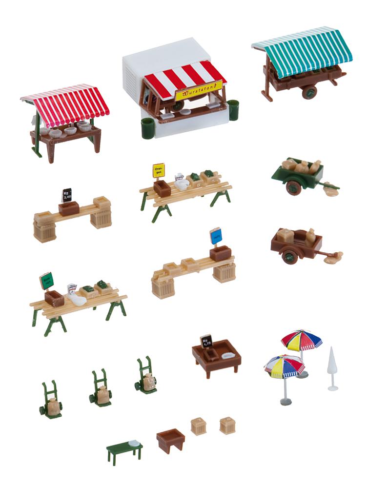 Mercato settimanale Scala N DS Modellismo Mercato settimanale scala N Faller