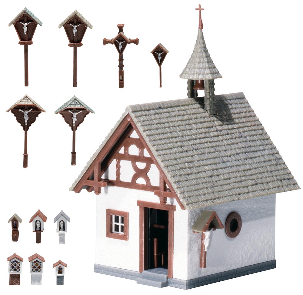 Cappella con croci di strada Scala H0 DS Modellismo Cappella croci di strada scala H0 Faller
