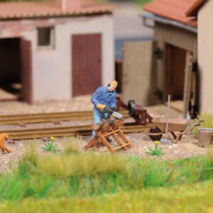 Set Azione: Segare tronchi scala H0 Busch