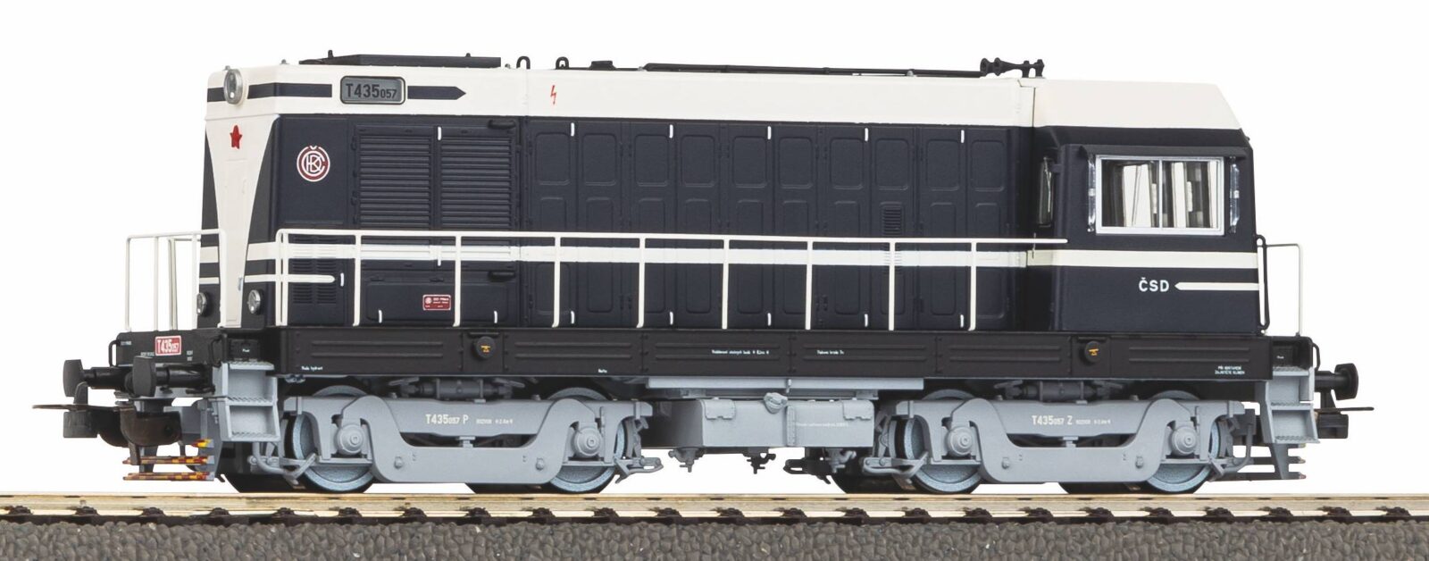 Locomotiva Diesel T435 Blu ČSD Epoca III Scala H0 DS Modellismo Locomotiva Diesel T435 Blu ČSD scala H0