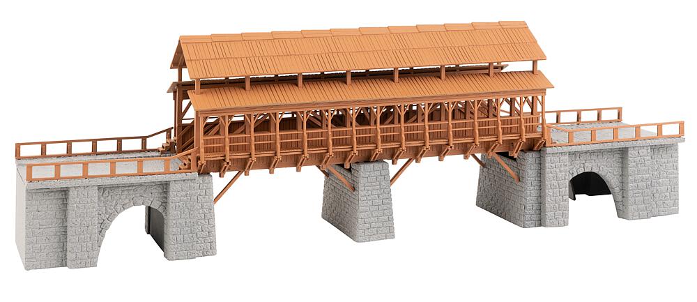 Ponte ferroviario in legno Scala H0 DS Modellismo Ponte ferroviario in legno scala H0 Faller