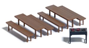 M-Set:Set tenda birra scala H0 Busch