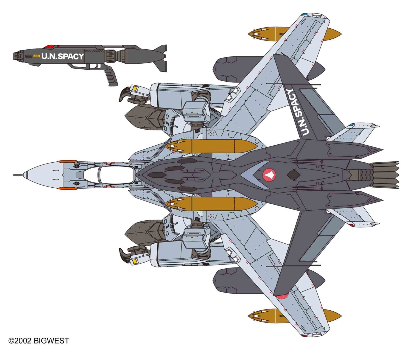 Macross Zero VF-0A Gerwalk with Ghost 1/72 DS Modellismo Macross Zero VF-0A Gerwalk scala 1/72