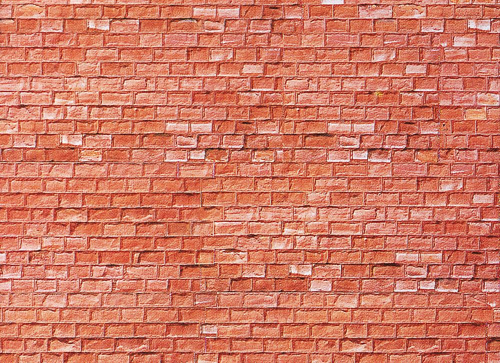 Pannello per pareti - Pietra tagliata, rossa Scala H0 DS Modellismo Pannello per pareti Pietra scala H0