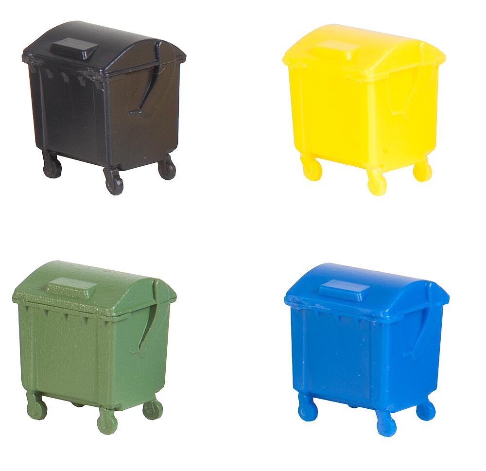 Set di contenitori per rifiuti Scala H0 DS Modellismo Set di contenitori per rifiuti scala H0