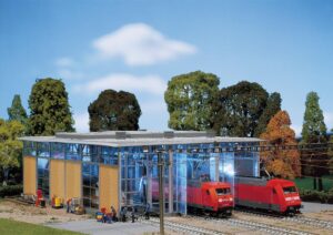 Rimessa per locomotive elettriche, scala H0