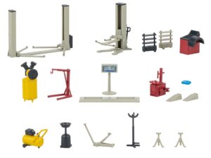 Attrezzature per autofficine scala H0 Faller