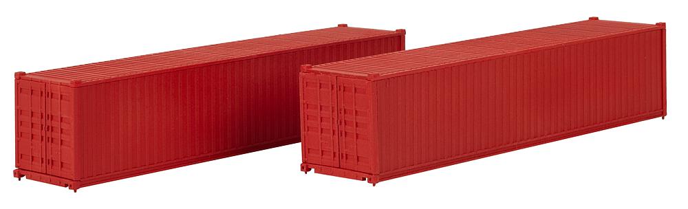 Container da 40' Rosso - Set da 2 pezzi Scala H0 DS Modellismo Container da 40' Rosso Set da 2 scala H0
