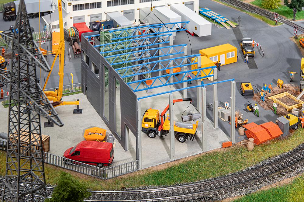 Capannone industriale in costruzione Scala H0 DS Modellismo Capannone industriale scala H0