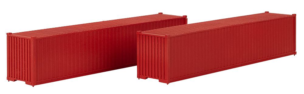 Container da 40' Rosso - Set da 2 pezzi Scala H0 DS Modellismo Container da 40' Rosso Set da 2 scala H0