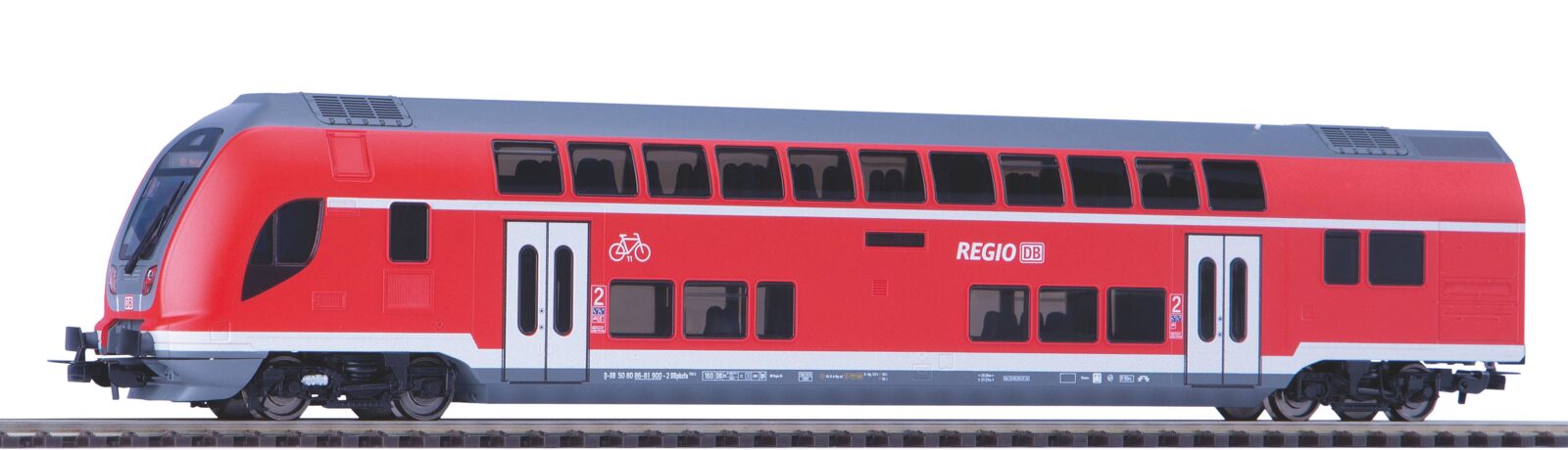 Carrozza pilota a due piani di 2a classe DB Regio Epoca VI Scala H0 DS Modellismo Carrozza pilota a due piani di 2a scala H0