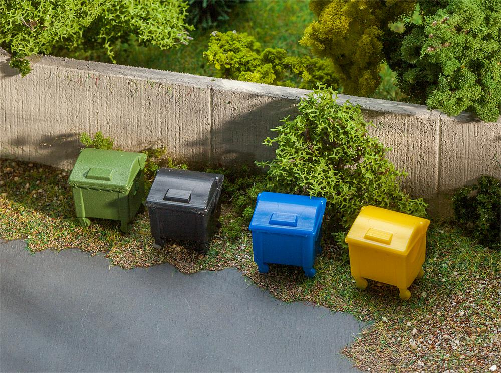 Set di contenitori per rifiuti Scala H0 DS Modellismo Set di contenitori per rifiuti scala H0