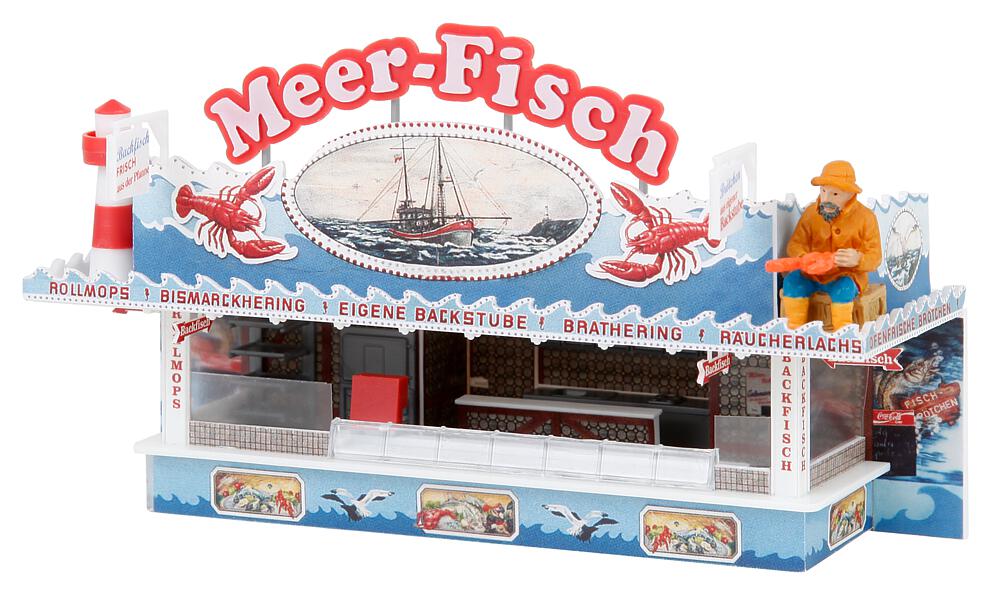 Bancarella del luna park Pesce di mare Scala H0 DS Modellismo Bancarella del luna park Pesce scala H0
