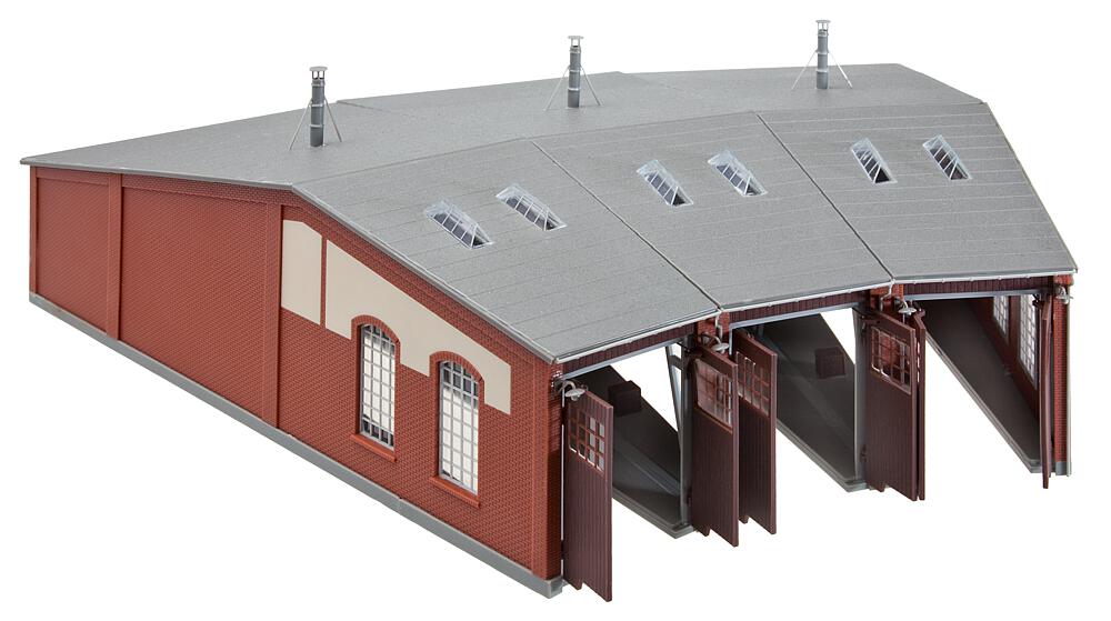 Rimessa locomotive, 3 stalli Scala H0 DS Modellismo Rimessa locomotive, 3 stalli scala H0 Faller