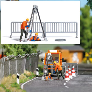 Set A: Lavoratore del canale scala H0 Busch