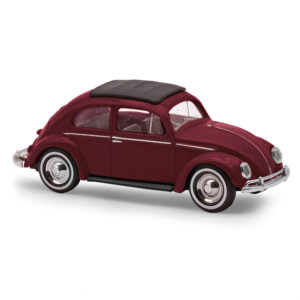 Maggiolino VW ovale, rosso scala H0 Busch