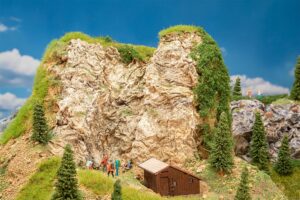 Foglio di roccia Ocra scala H0 Faller