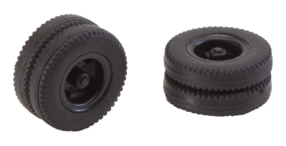 2 Ruote complete (asse posteriore) per autocarro MAN 635 Scala H0 DS Modellismo 2 Ruote complete per autocarro MAN scala H0