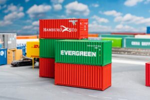 Container da 20' Set da 5 pezzi scala H0