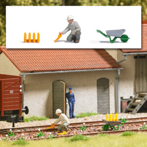 Set d'azione: Lavori ferroviari scala H0