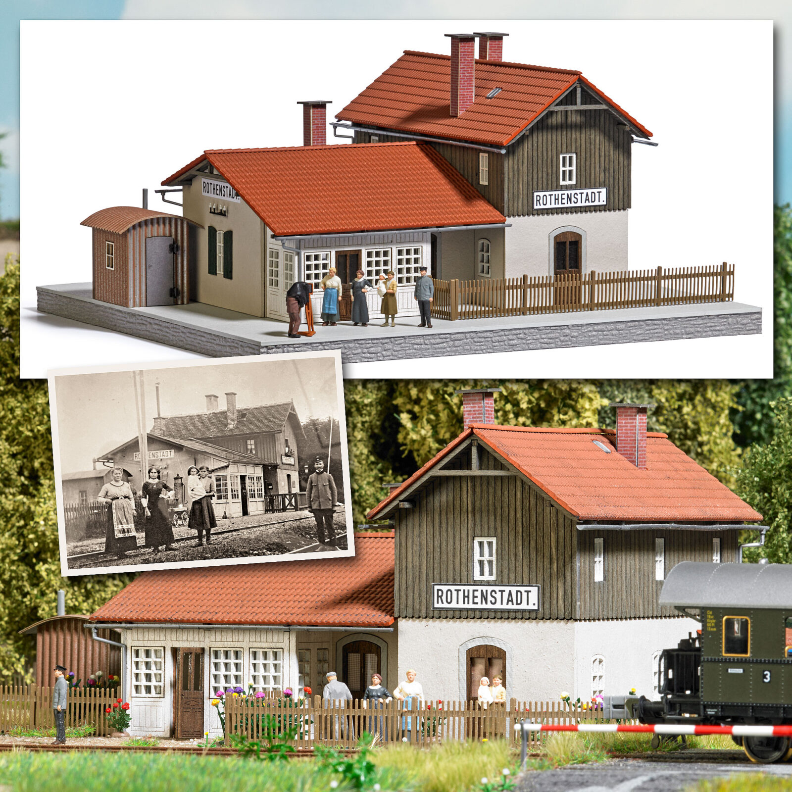 Stazione ferroviaria di Rothenstadt Scala H0 DS Modellismo Stazione ferroviaria di Rothenstadt scala H0