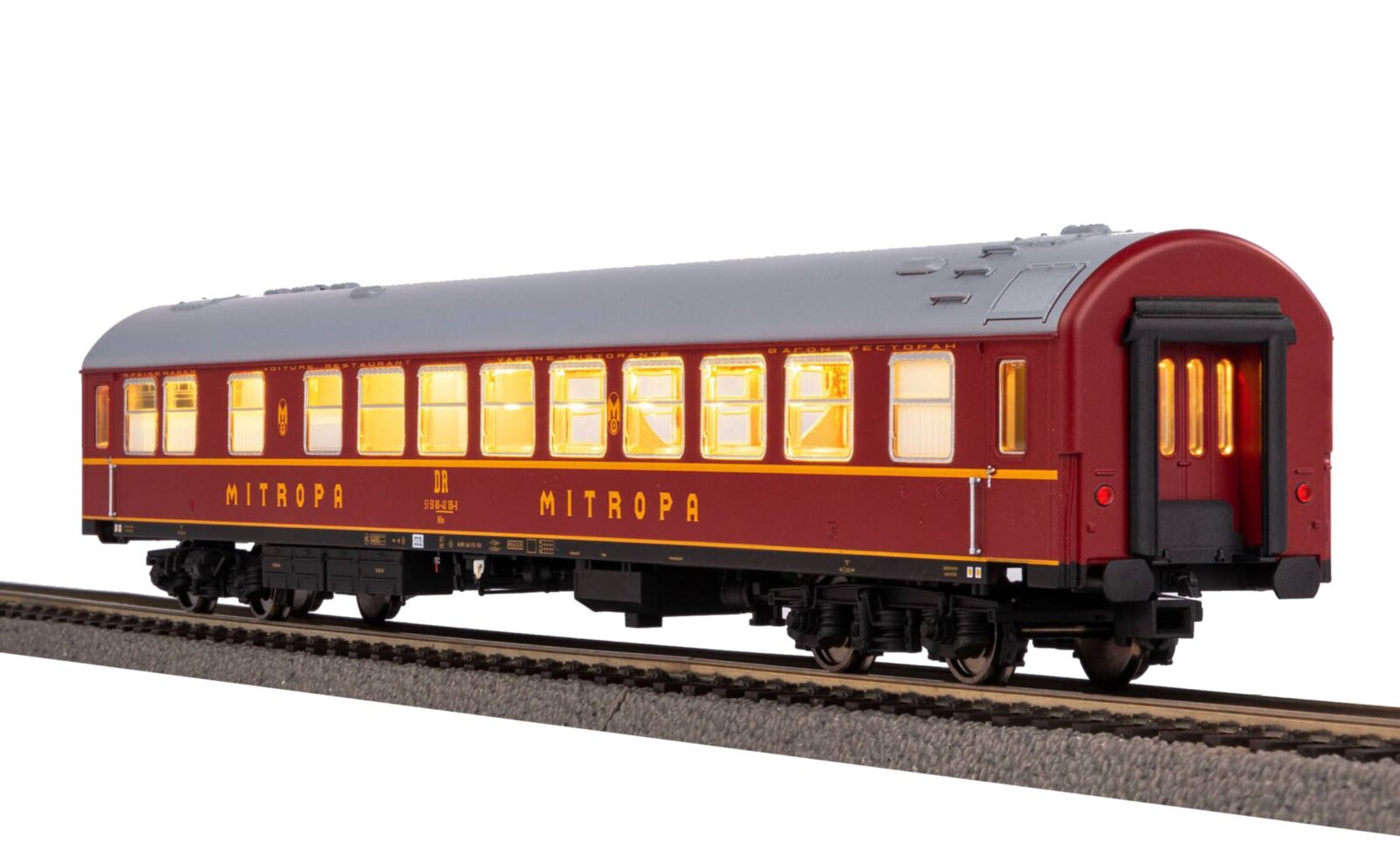 Carrozza ristorante XP WRm`61 delle DR Epoca IV Scala H0 DS Modellismo Carrozza ristorante XP WRm`61 scala H0