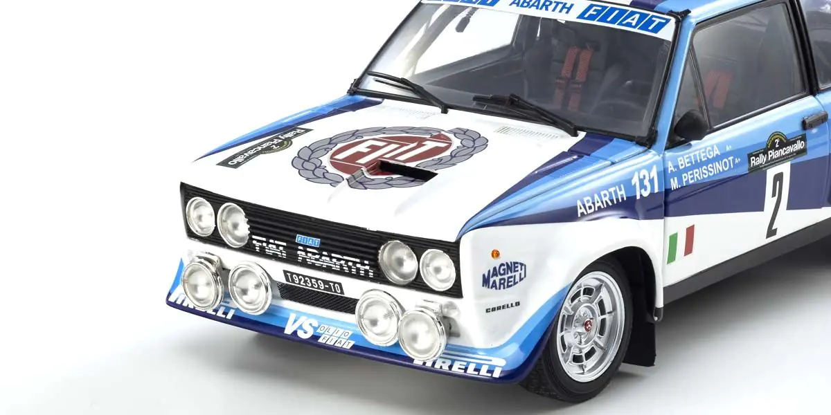 Fiat 131 Abarth 1981 Piancavallo #2 DS Modellismo Fiat 131 Abarth 1981 Piancavallo scala 1:18