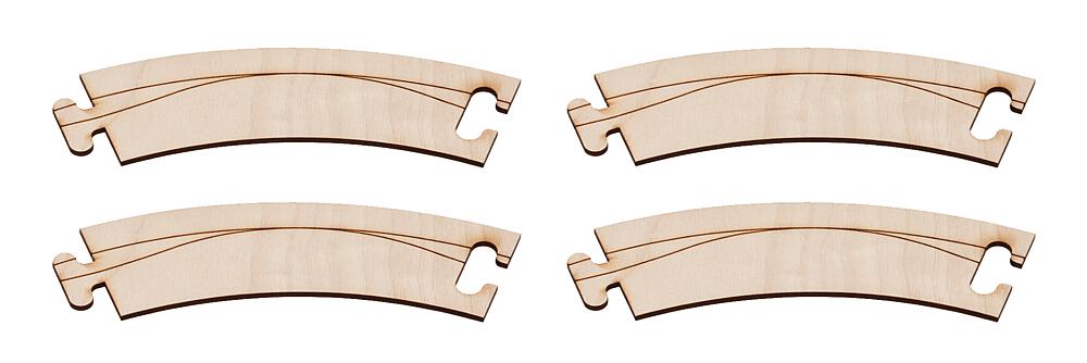 Laser-Street Curva stradale 45° (4 pezzi) Scala N DS Modellismo Laser-Street Curva stradale 45° scala N