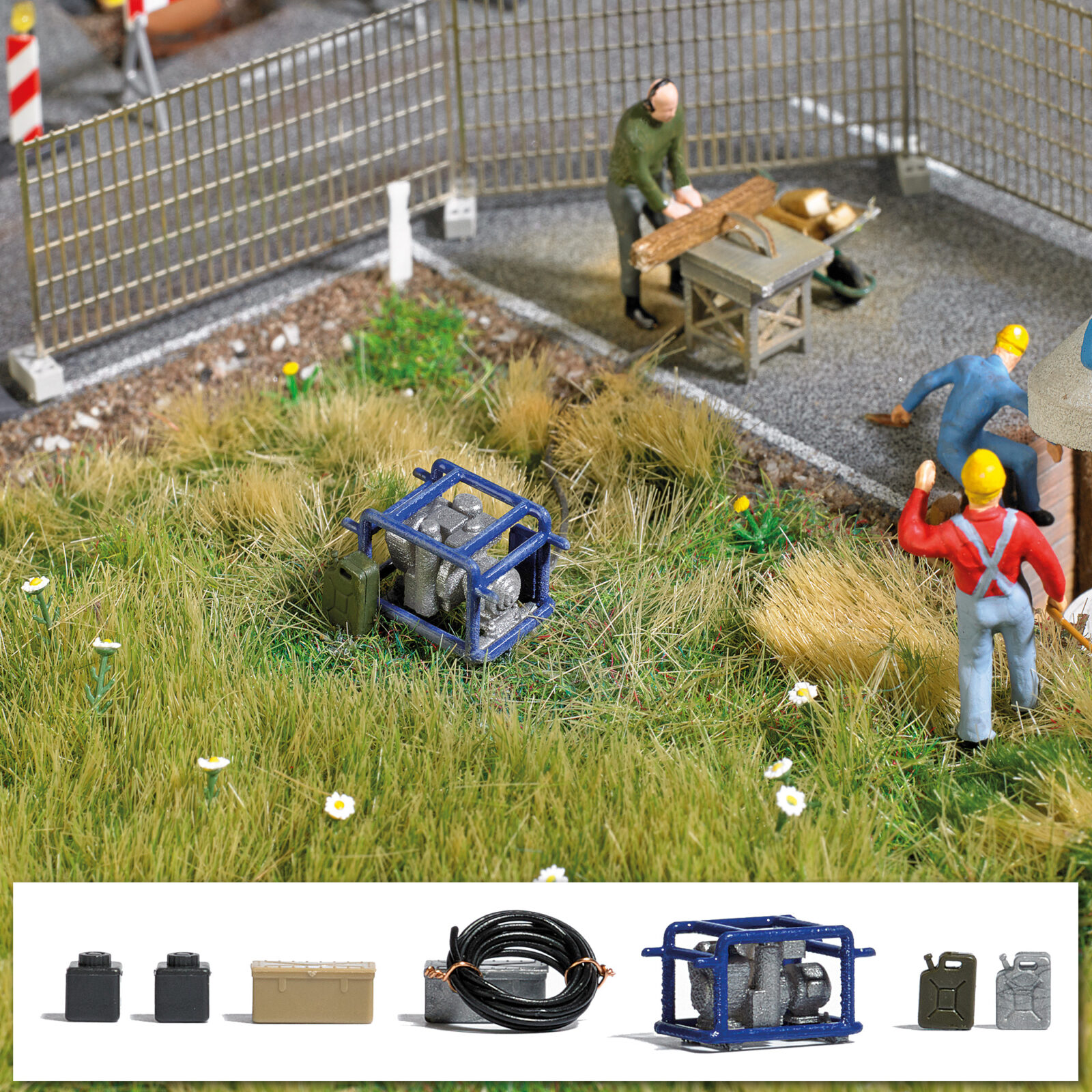Set d'azione: Generatore di emergenza Scala H0 DS Modellismo Set d'azione: Generatore scala H0