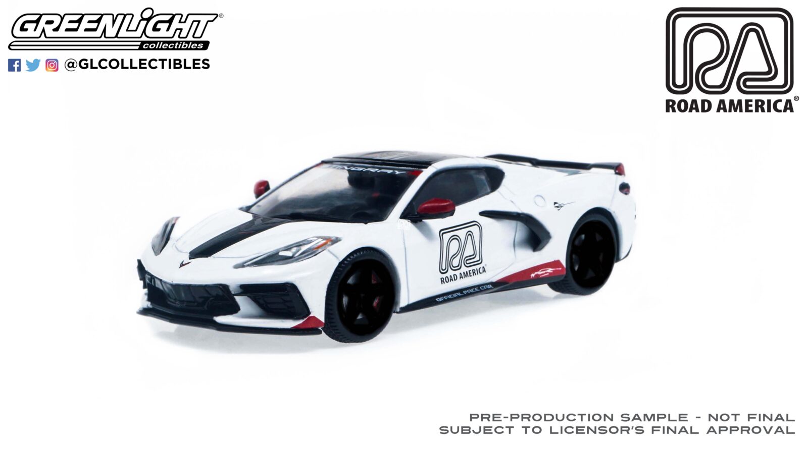 2020 Chevrolet Corvette C8 Stingray Coupe - Road America Official Pace Car DS Modellismo 2020 Chevrolet Corvette C8 scala 1:43