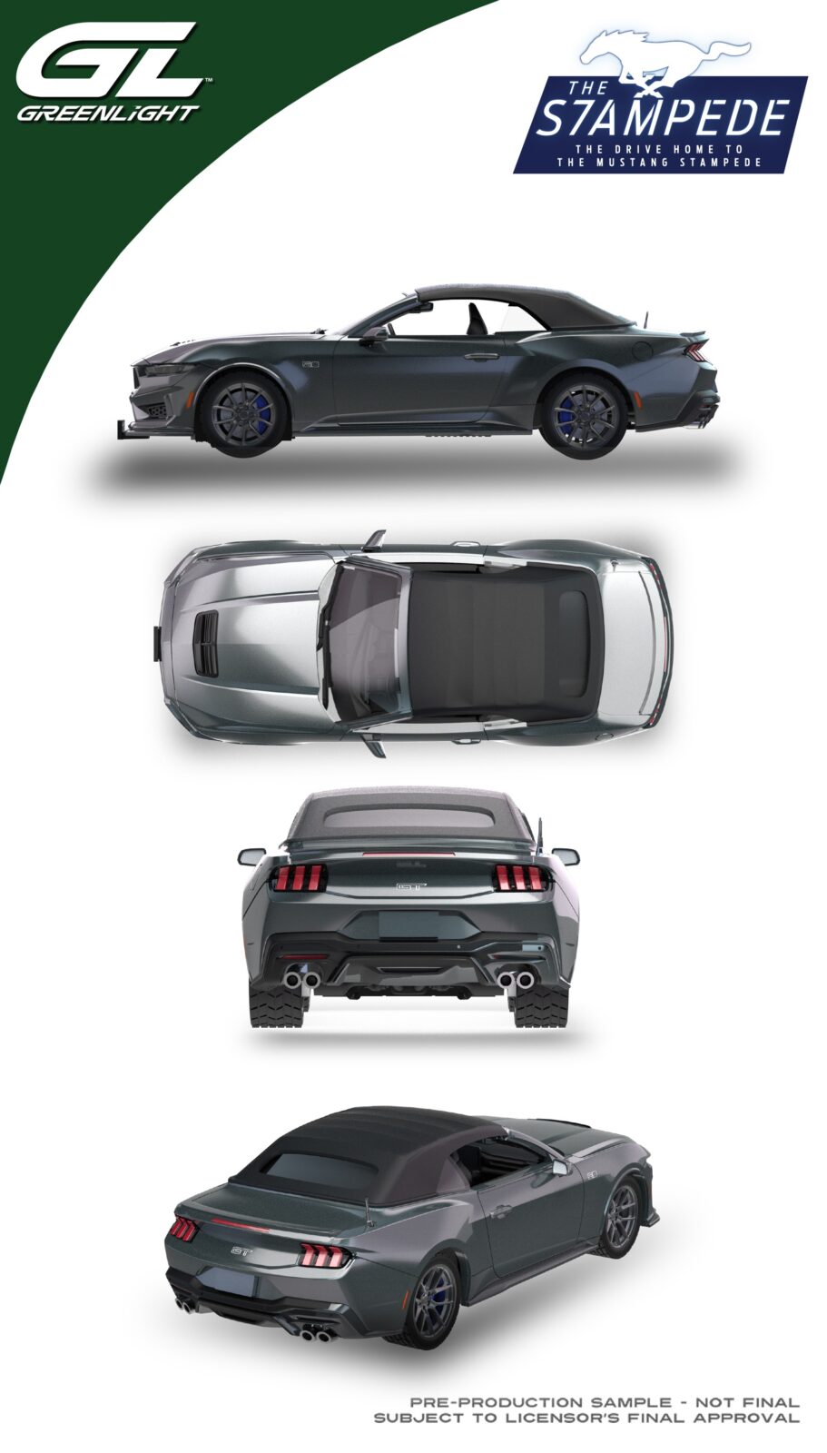 Ford Mustang1 GT 5.0 Cabriolet del 2024 DS Modellismo Ford Mustang1 GT 5.0 Cabriolet scala 1:64