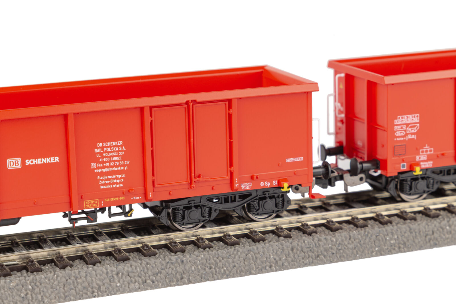 Set 2 Carri Merci aperti Eaos DB Schenker Rail Polska VI Scala H0 DS Modellismo Set 2 Carri Merci aperti Eaos DB scala H0