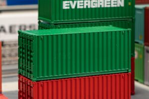 Container da 20' Verde scala H0 Faller